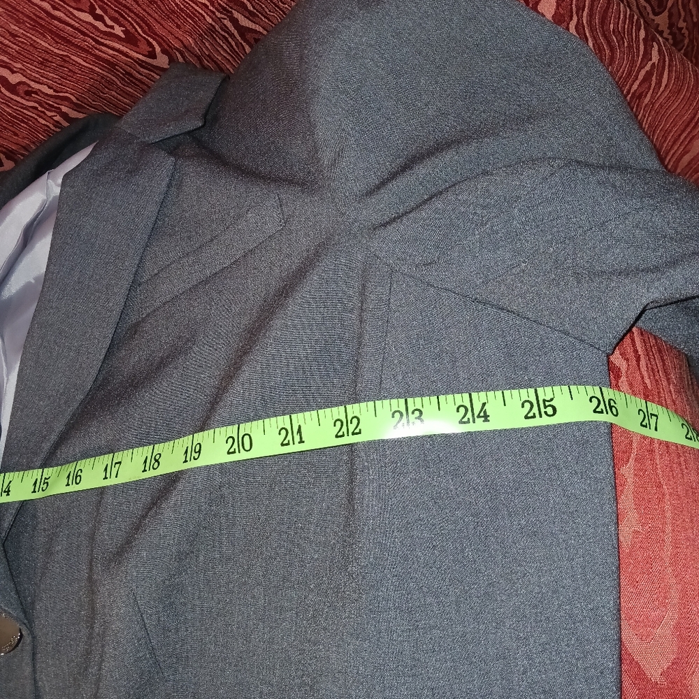 Calvin Klein Solid Gray 2 Button Long Sleeve Blaz… - image 7